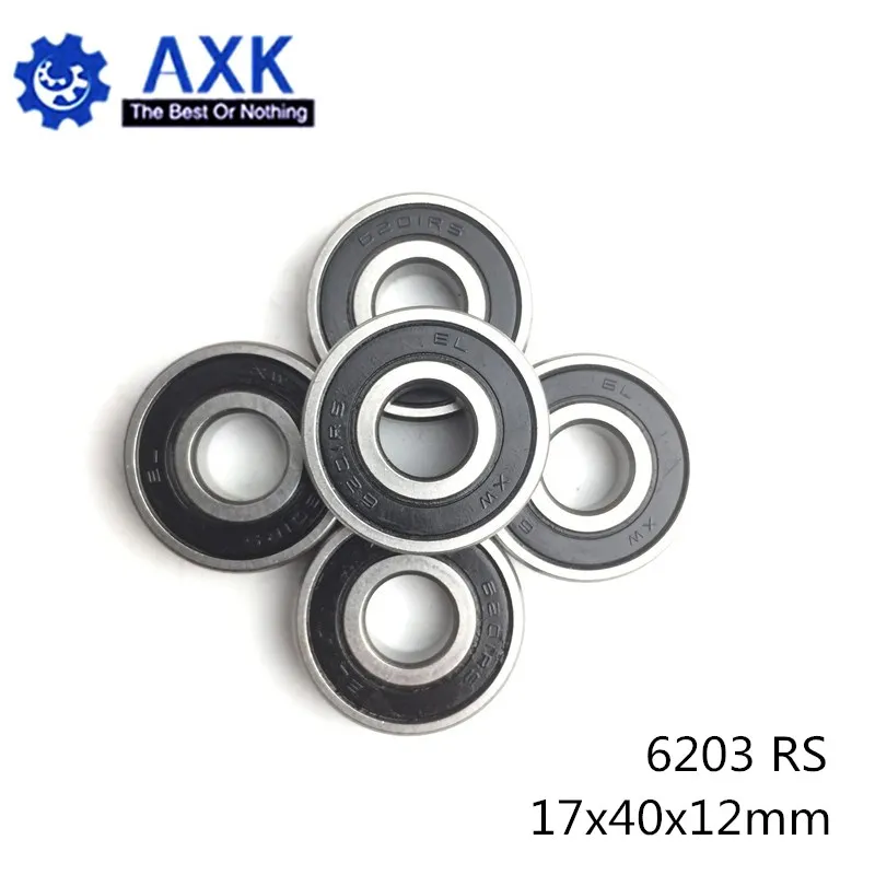 6203RS подшипник ABEC-3 (4 шт.) 17x40x12 мм шайбовый с глубоким 6203-2RS упорные шариковые