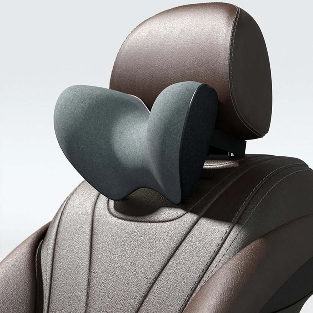

1Pcs car neck pillow Mini Car Neck Pillows Universal Car Headrest Pillow Support Neck Pillow Black Gray for Auto Car Seat