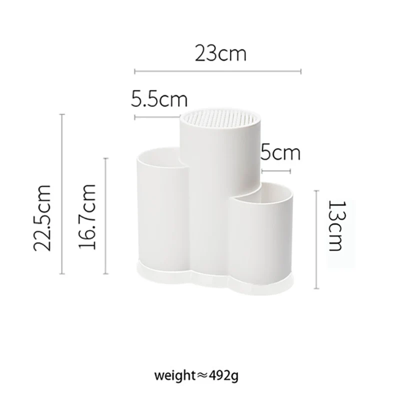 

Multi-Function Utensil Holder Knife Block PP Flatware Drainer Storage Box Spoon Fork Kitchen Organizer Rack