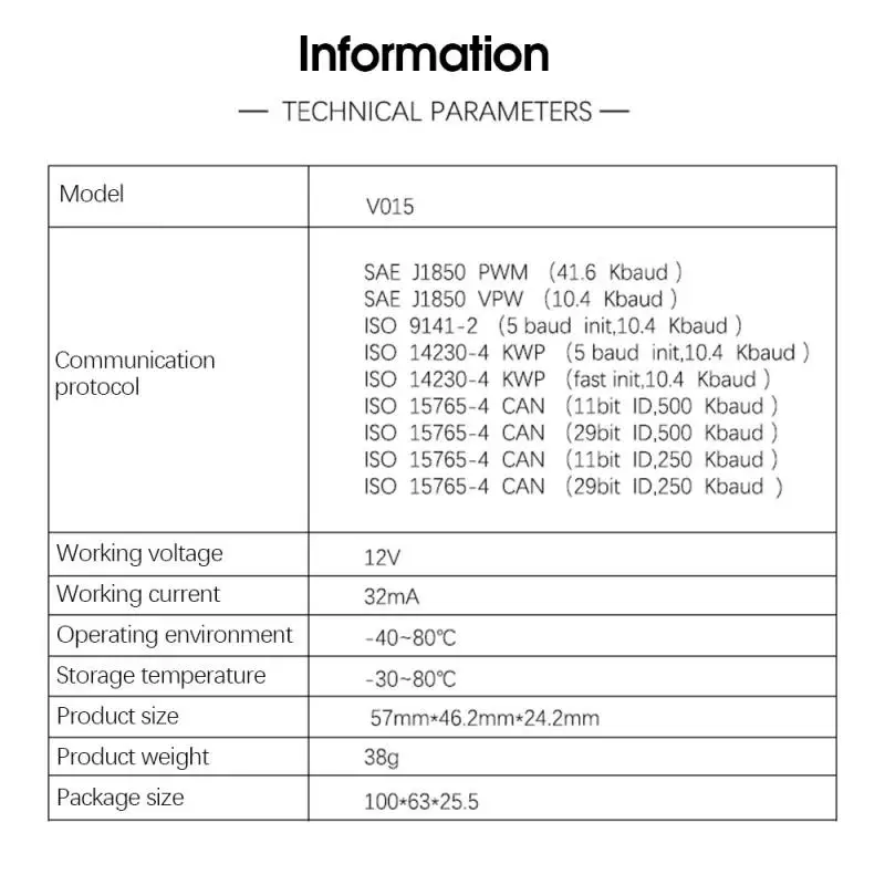 

Elm327 Obd2 Scanner Code V1.5 V2.1 Mini Bluetooth OBD2 Automobile Detector Code Reader Obd2 Car Scanner Diagnostic Repair Tools
