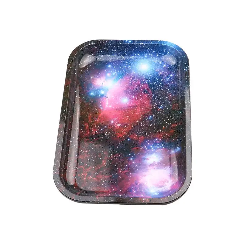 Новый металлический поднос для хранения табака звездное небо диск дыма Марли