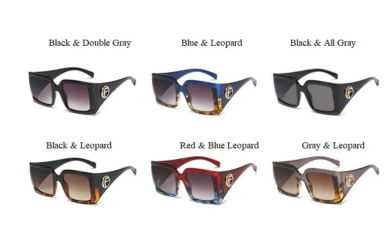 Wide Leg Oversized Sunglasses For Women Retro Print Letter Frame Celebrity Fashion Sun Glasses Men Black Square Eyewear Oculos