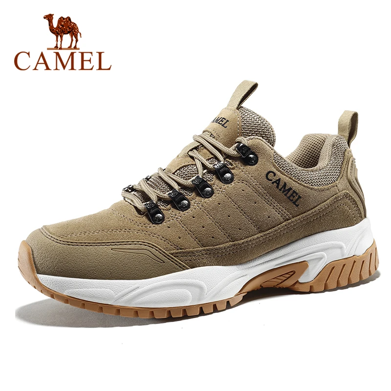 CAMEL Outdoor Walking Shoes Men Women Autumn Winter Plus Velvet Warm Sports Shoe Non-slip Wear-resistant Mountain Climbing Shoes