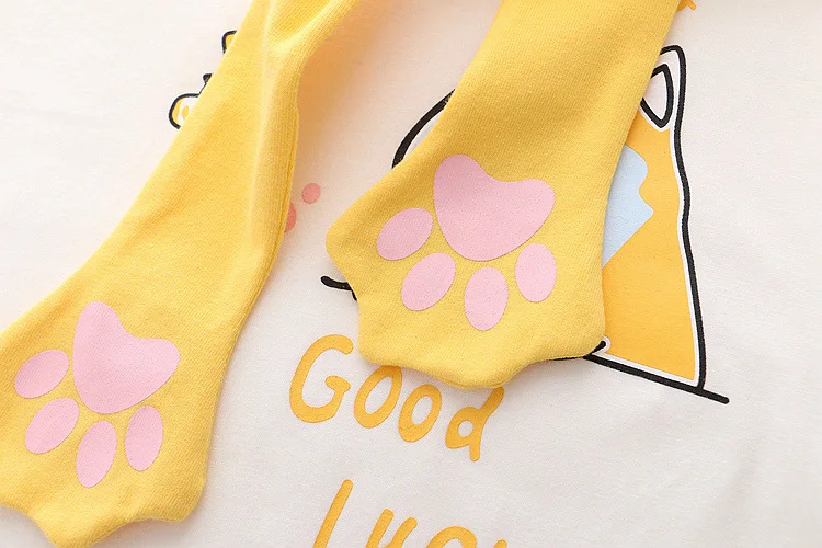 

Hsa 2021 Summer Girls Cute T shirts Short Sleeve Sashes Neck footprint Kawaii Korean Summer Tops Loose White Shirts