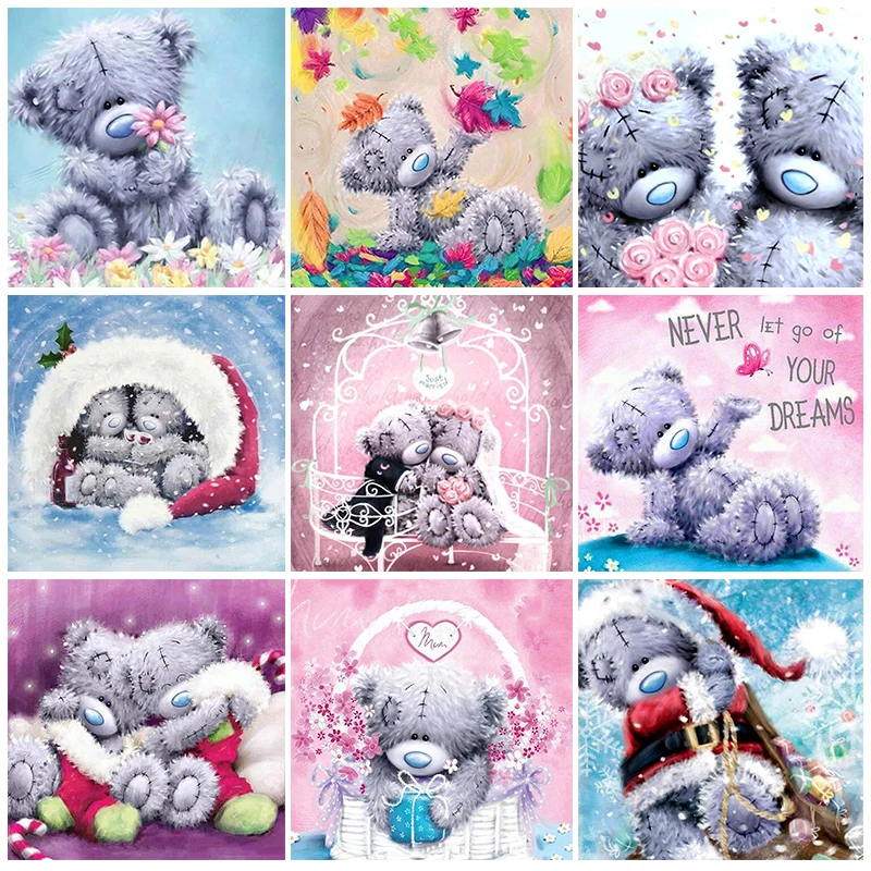 Мишка Тедди 5D сделай сам алмазная живопись животные вышивка крестиком