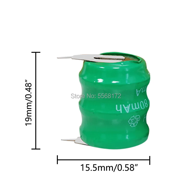 Никель-металл-гидридные аккумуляторы 80 мАч 3 6 В с контактами перезаряжаемая