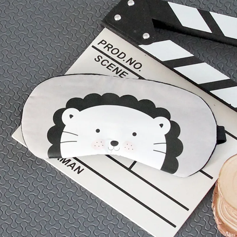 Шелковая маска для глаз Симпатичная хлопковая мультяшная сна отдыха повязка на