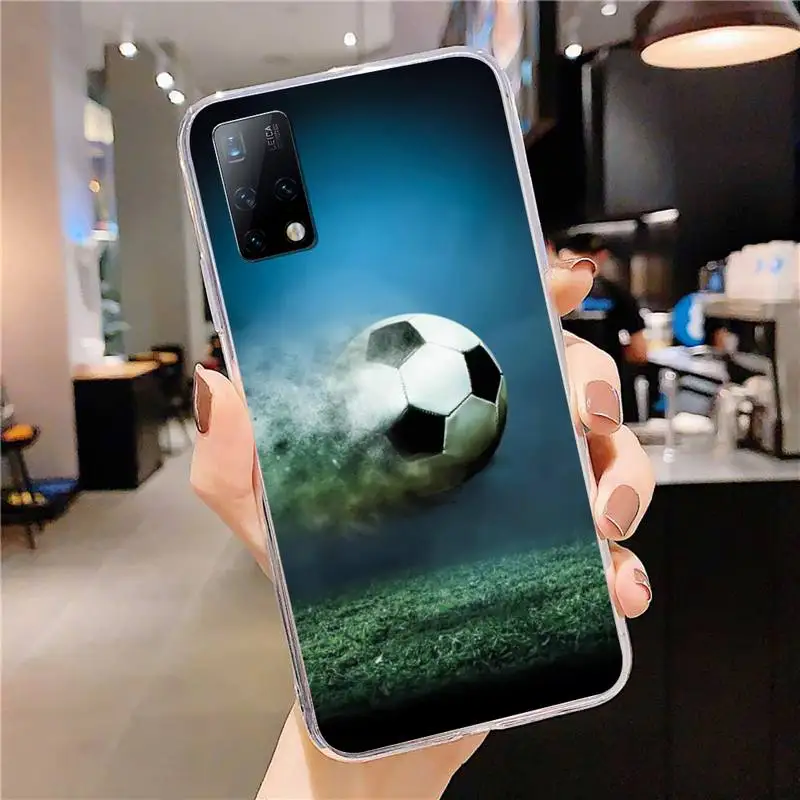 

Football Soccer Phone Case for Samsung Galaxy S20 S10 Plus A21S A51 A71 Clear Cover Note 20 Ultra Lite Fundas Coque
