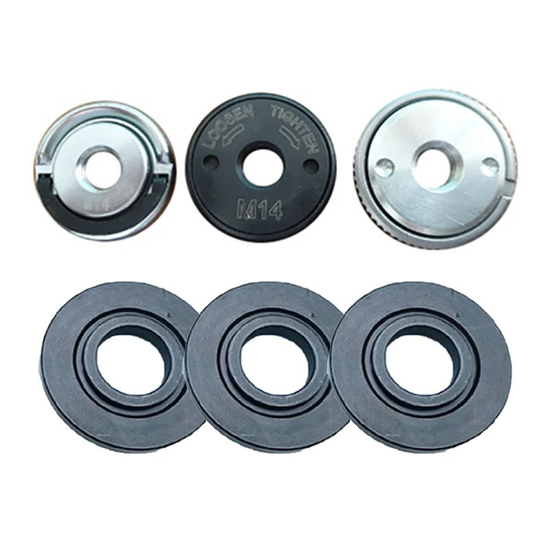 

6Pcs M14 Thread Inner Outer Flange Nut Set Quick Release Nut Power Replacement for Makita Angle Grinder