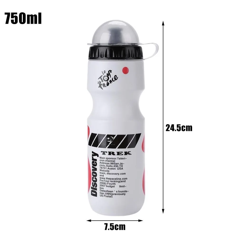 

1Pcs 750 Ml Mountainbike Fiets Water Drink Fles With Draagbare Houder Plastic Drinkware Kooi Ketel Water Fles Outdoor Outd N7X0