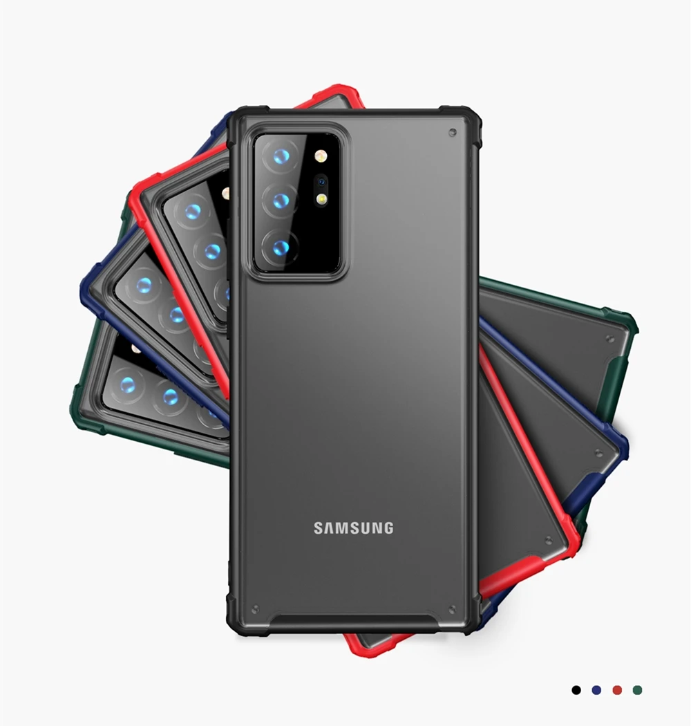 Для Samsung Galaxy Note20 Note20Ultra Роскошный Матовый Прозрачный ударопрочный чехол для