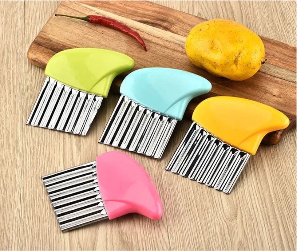 Нержавеющая сталь волнообразный резак для овощей картофеля моркови