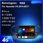 Runningnav для Hyundai i10 2014-2017 Android автомобильное радио, мультимедийный видеоплеер, навигация GPS