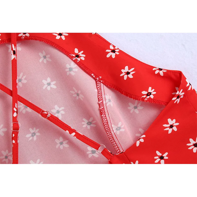 

2021 Summer Dress Women Floral Printed Short Slip Dresses Chic Lady Fashion Casual Women Sundress