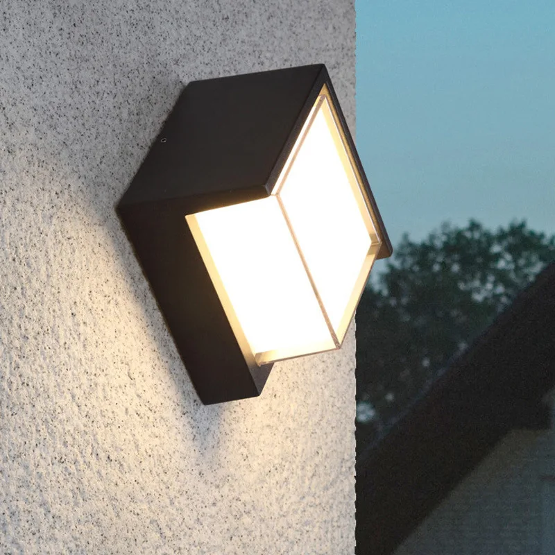 

8w 12w Led Wall Light Waterproof Ip65 Modern Porch Lamp Ac85-265v Outdoor Garden Home Hallway Retro Led Wall Lamp