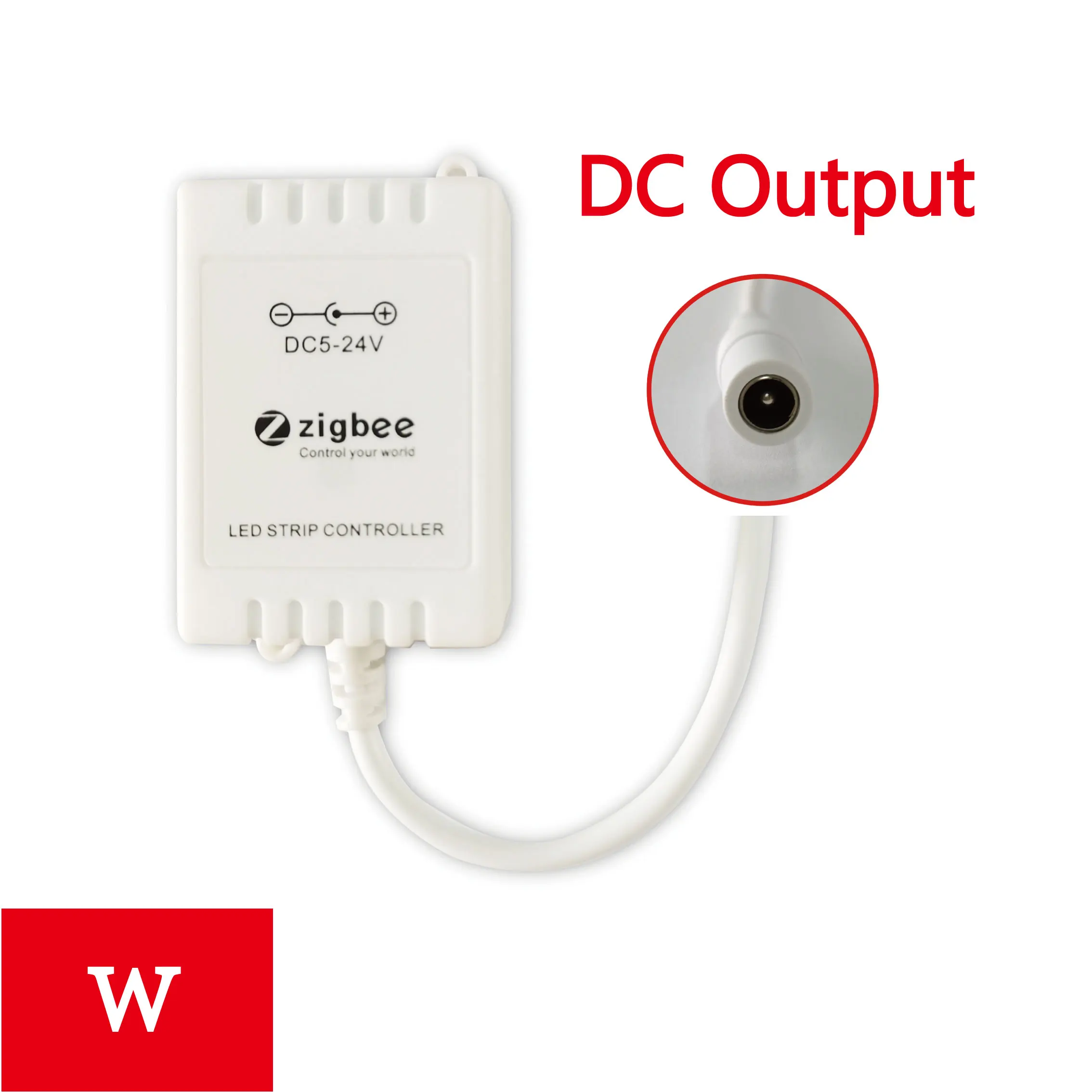 

Контроллер Tuya Zigbee RGB RGBCW для световой ленты 5 В-24 В, умный светодиодный контроллер, приложение Smart Life Alexa Google Home