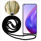 Противоударный чехол для Xiaomi Mi 10 T Pro, прозрачный, с ремешком