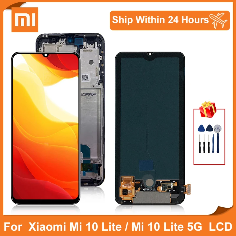 

6.57" Original For Xiaomi Mi 10 Lite LCD Display Touch Screen Digitizer Assembly For Xiaomi Mi 10 Lite 5G Replacement Parts