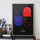 Плакаты на холсте The Matrix, классические художественные постеры в стиле научно-фантастики, фильмы с красными таблетками и синими таблеточками, декор для гостиной