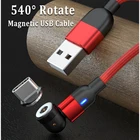 Магнитный кабель USB Type-C для Samsung M32, A32, A52, A72, A12, A22, A42, 5G, A21S, A31, A51, с поворотом на 540 градусов
