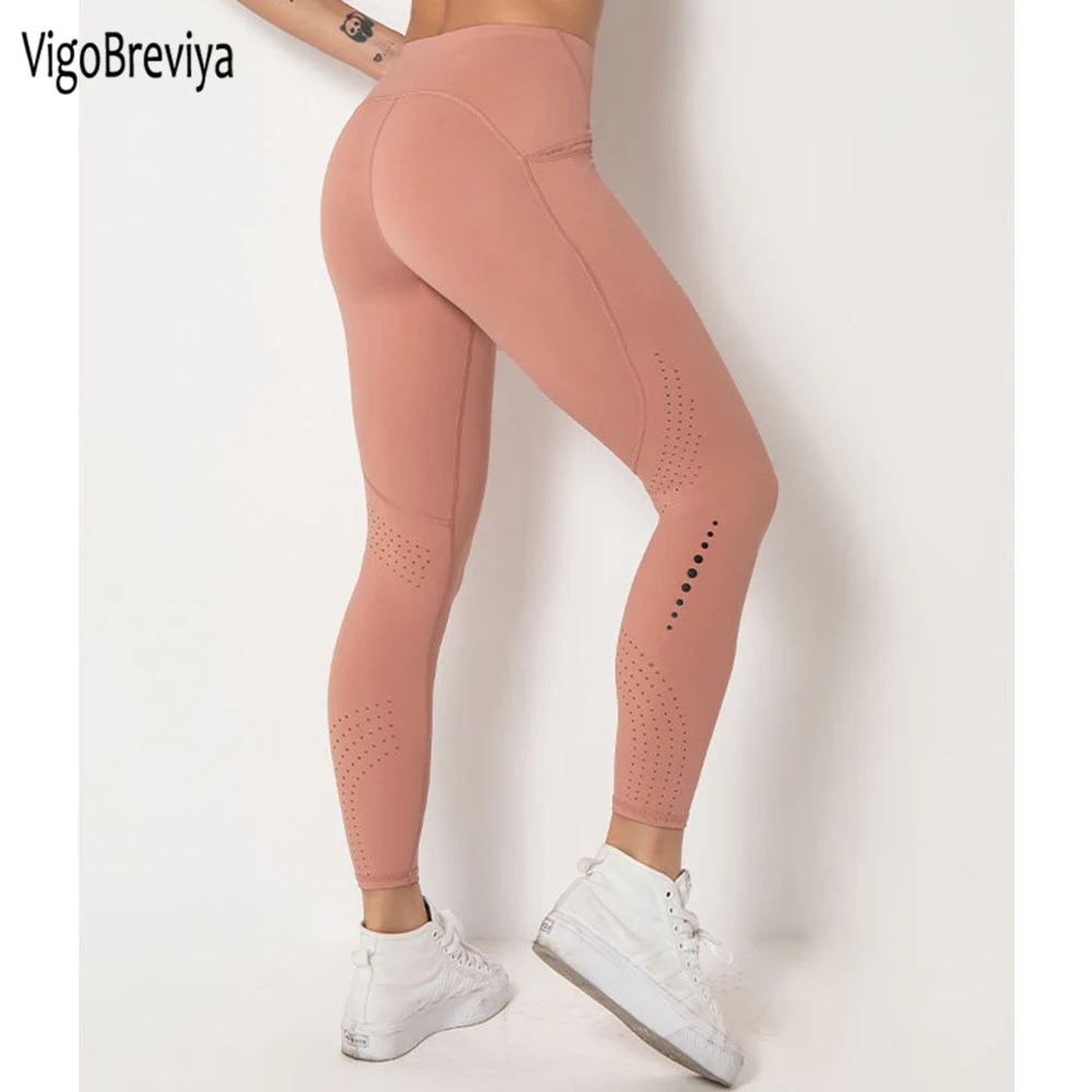 

VigoBreviya Pants for Women Yoga Sports Leggings Sew-on Mesh Solid Color Tight Pants High Waist Elastic Breathable Yoga Pants
