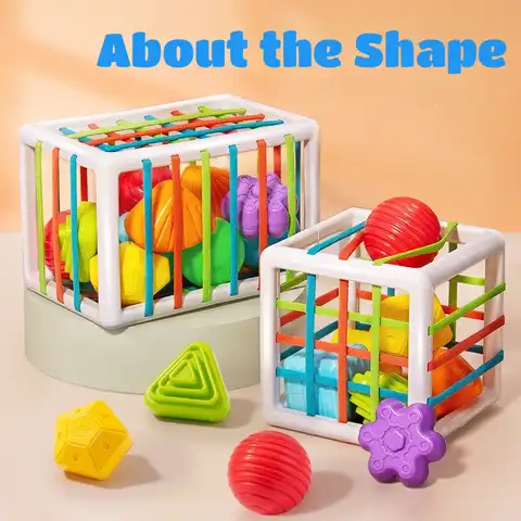 Игрушка развивающая Монтессори для детей 0-12 месяцев, цветные детали для сортировки, обучающие игрушки