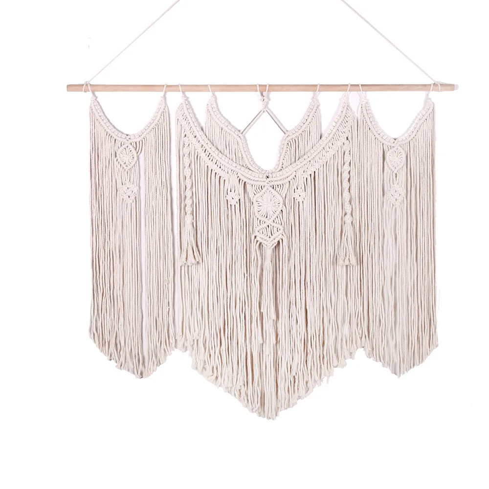 

Hand-woven Pendant Macrame Hanging Tapestry Bohemian Crafts Room Party Wedding Home Decor Handicrafts Woven Tapestry