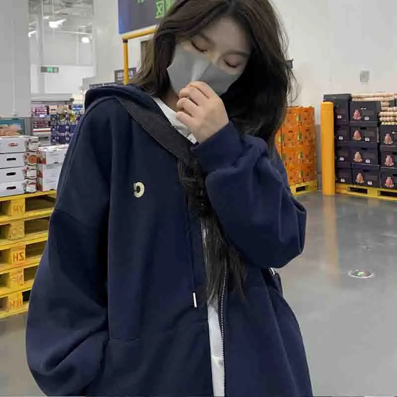 Женская свободная рубашка с капюшоном модель y2k большого размера | одежда