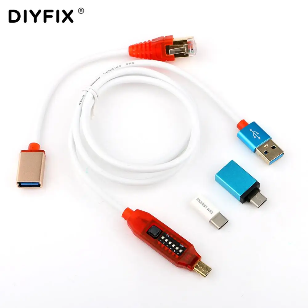 Зарядный кабель Micro USB RJ45 все в 1 для Qualcomm EDL/DFC/9008 режимов поддержка быстрой зарядки