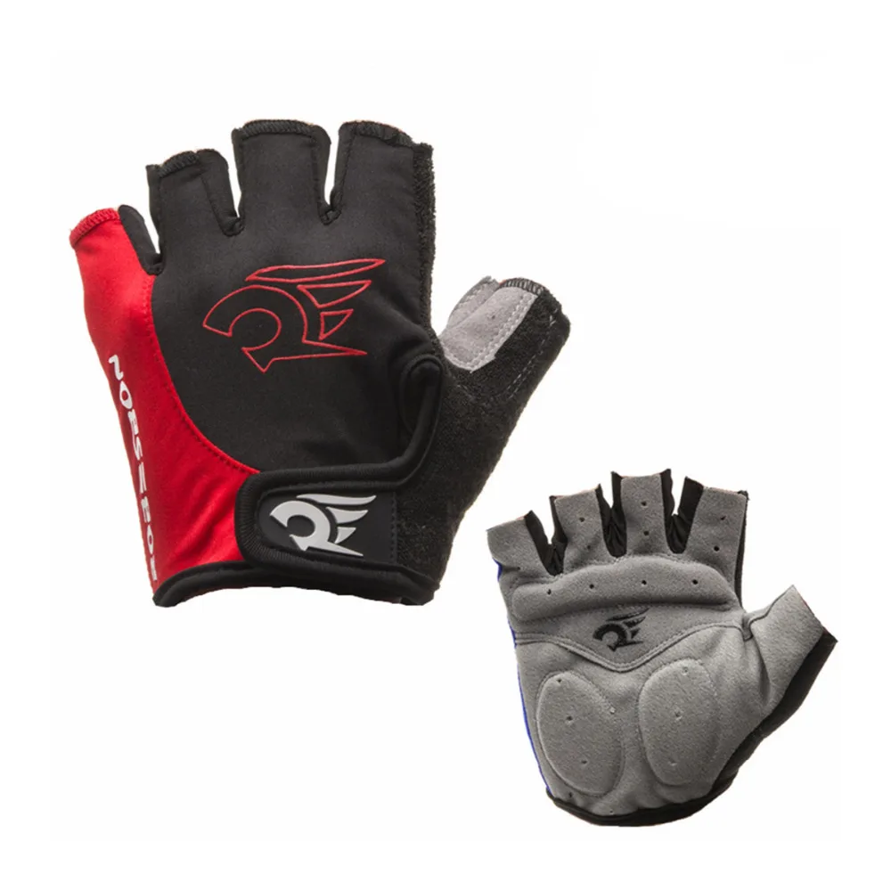 Силиконовые велосипедные перчатки с полупальцами противоударные спортивные для