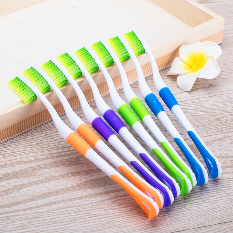 Горяч-продавая взрослых 4 шт. зубная щетка с двумя головками и зубной щетки