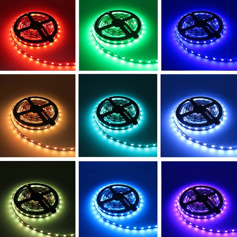 RGB Светодиодная лента 2835 SMD не Водонепроницаемая 60 светодиодов/м DC12V гибкая