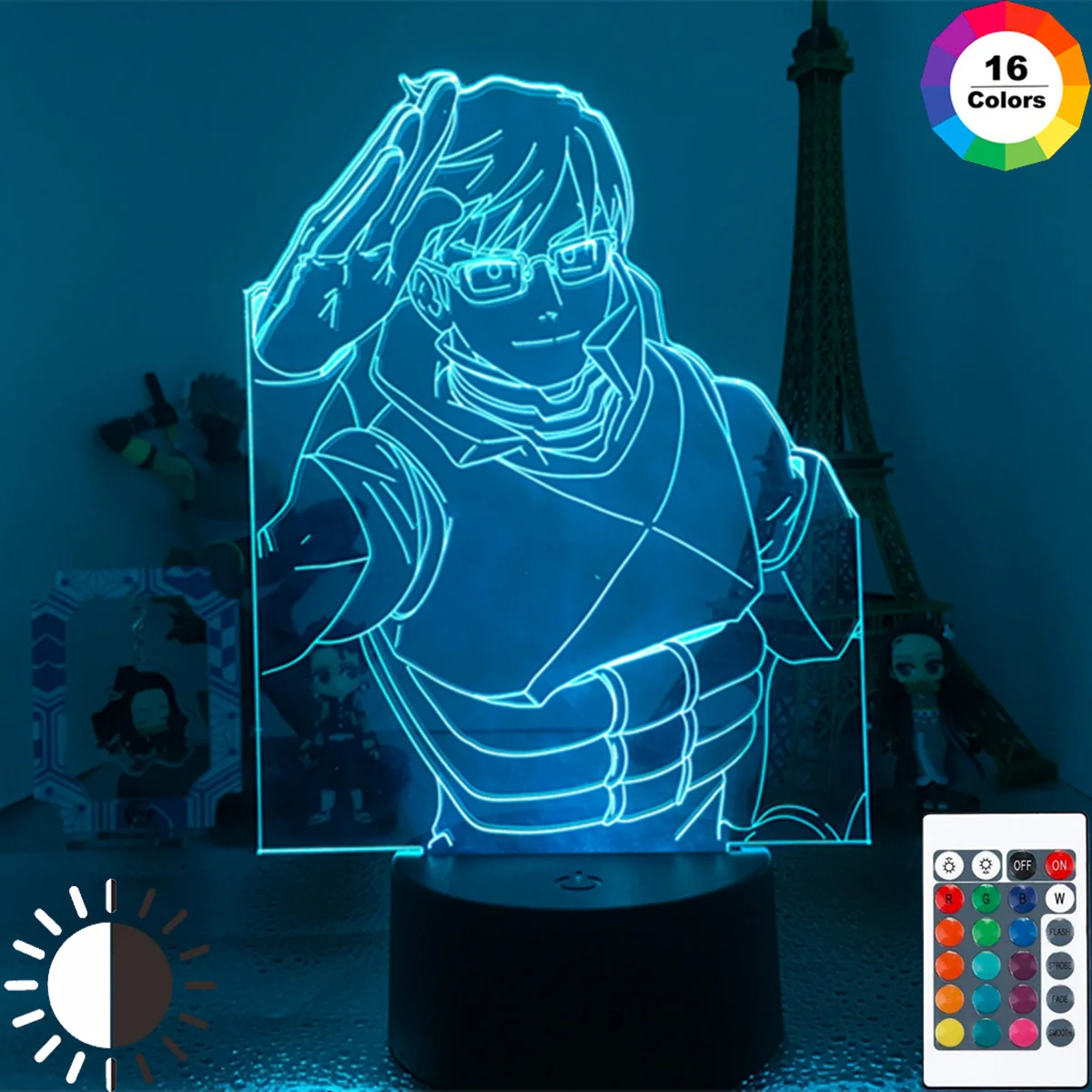 

MY HERO ACADEMIA Boku no Hero Academia Iida Tenya LED ANIME LAMP 3D USB Night lights Visual Night Light Table Lamp For Xmas Gift