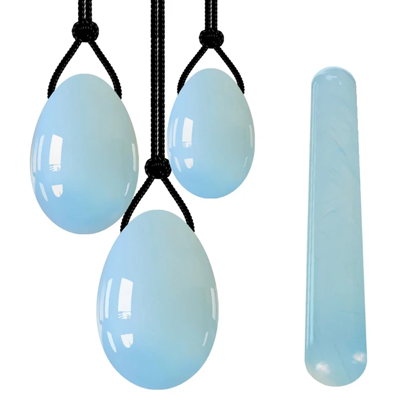 

Yoni Egg Set Natural Jade Eggs Vaginal Massage Crystal Ball Yoni Wand Vaginal Muscle Tightening Jade Massager Kegel Exerciser