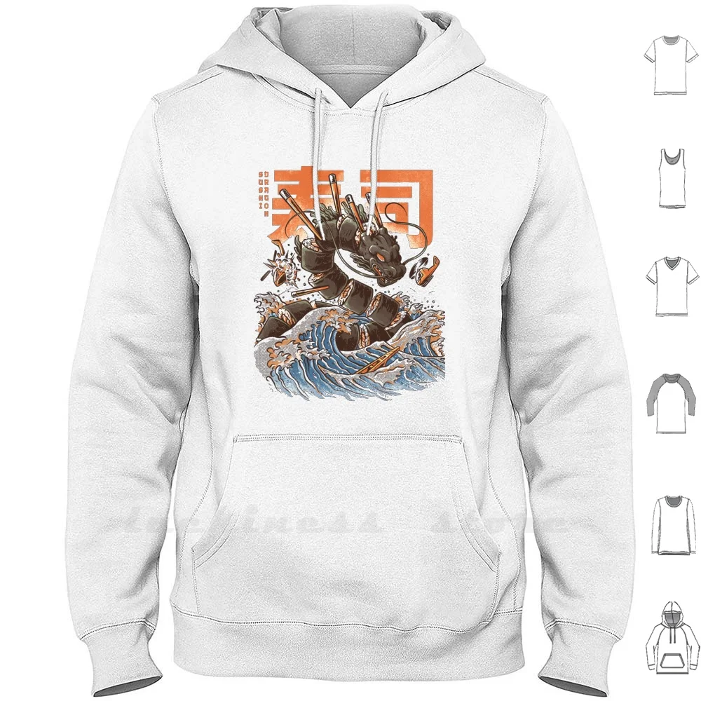 

Суши-Дракон дневного света с длинным рукавом Монстры еда суши большая волна от Kanagawa Ретро Винтаж The Great