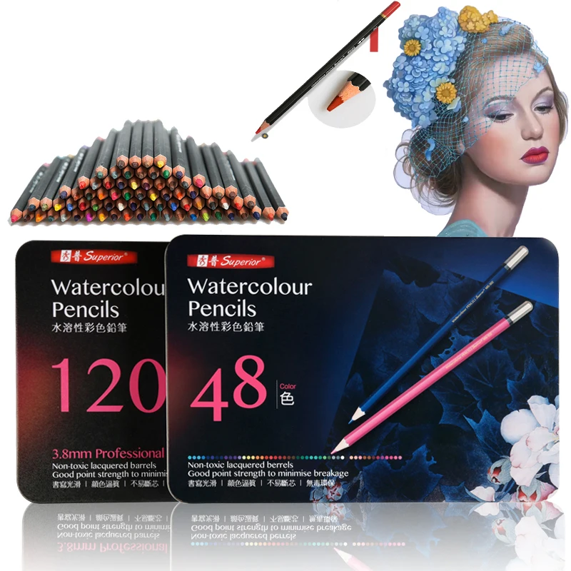 Набор цветных деревянных карандашей s 120 цветов профессиональный для детей