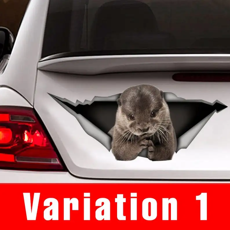 

Otter sticker, otter car decal, Vinyl decal, car decoration, pet decal, animals decal