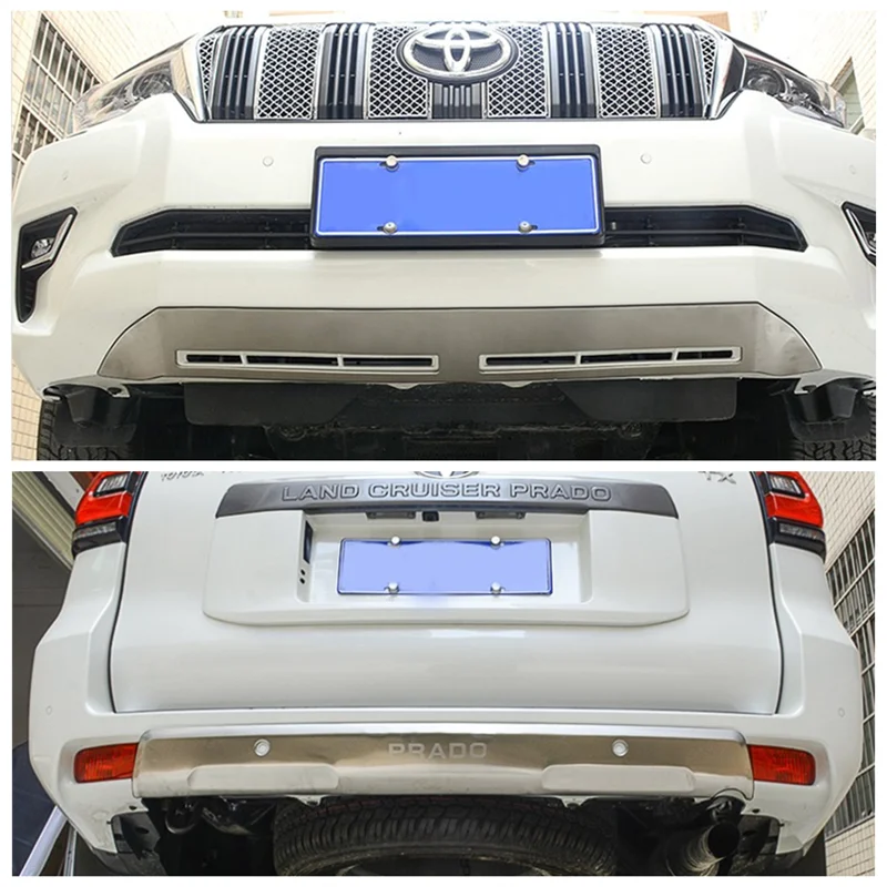 

For TOYOTA LAND CRUISER PRADO FJ150 LC150 2018-2022 High Quality Stainless Steel Car Front Rear Bumper Guard Plate Protector