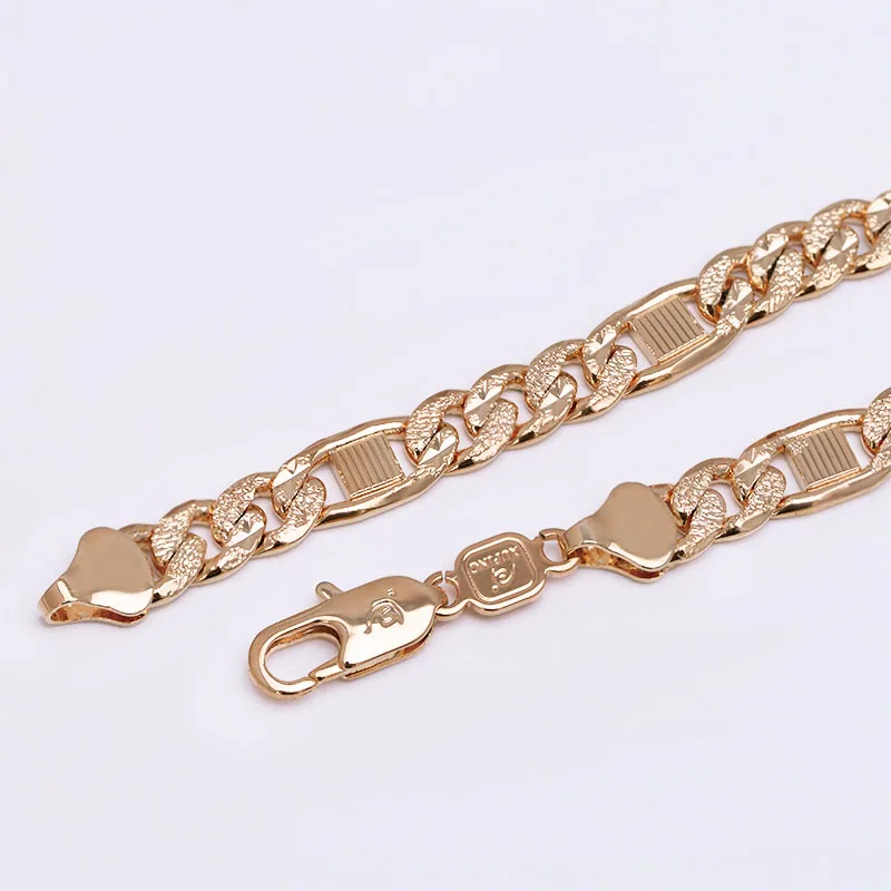 MxGxFam ( 22 см * 8 мм) золото Color18 k новый дизайн браслеты для мужчин вышивка формы около