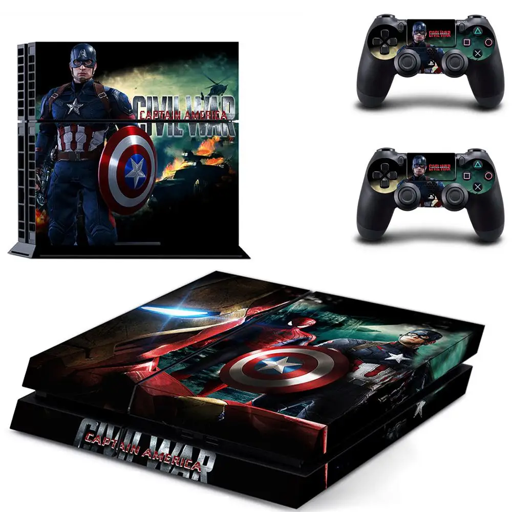 Наклейка для PS4 Капитан Америка: Civil War PS 4 стикер игровая станция наклейки pegatinas