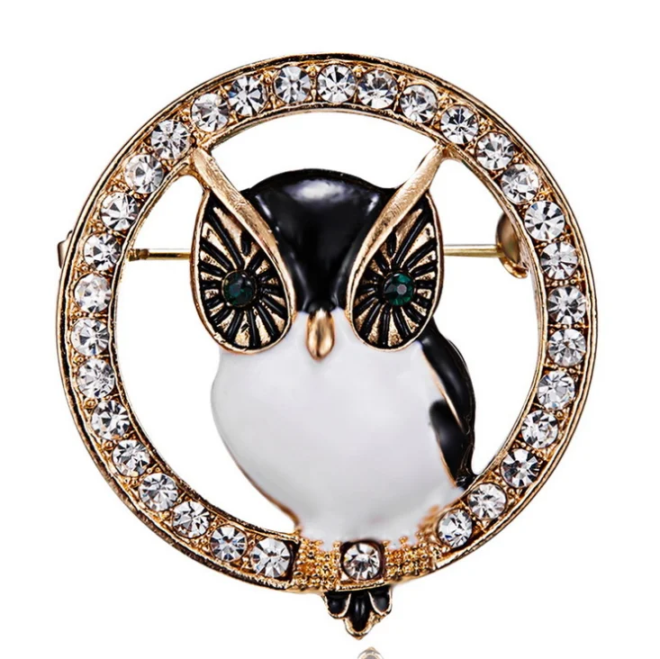 Винтажная брошь с корсажем в виде совы булавка для пальто броши птицами вечерние