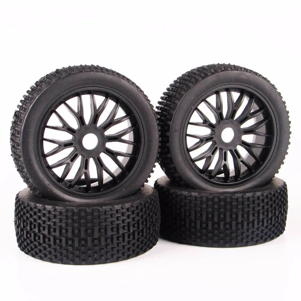 

4Pcs/Set 1:8 Scale RC Off-Road Buggy Car Tire Tyre Wheel Fit HSP HPI Racing Car Vehicle Model Accessories