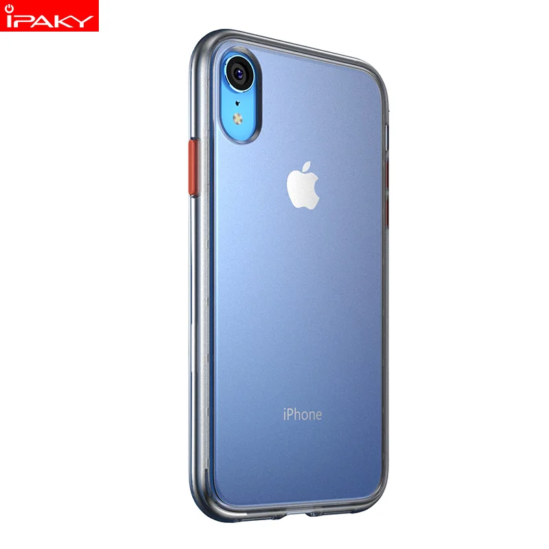 Transparent Colored Для iPhone XS чехол Magic Shadow IPAKY для iPhone XS MAX чехол с цветными кнопками Мягкий Бампер PC Гибридный противоударный чехол для iPhone XR - Цвет: Transparent Colored