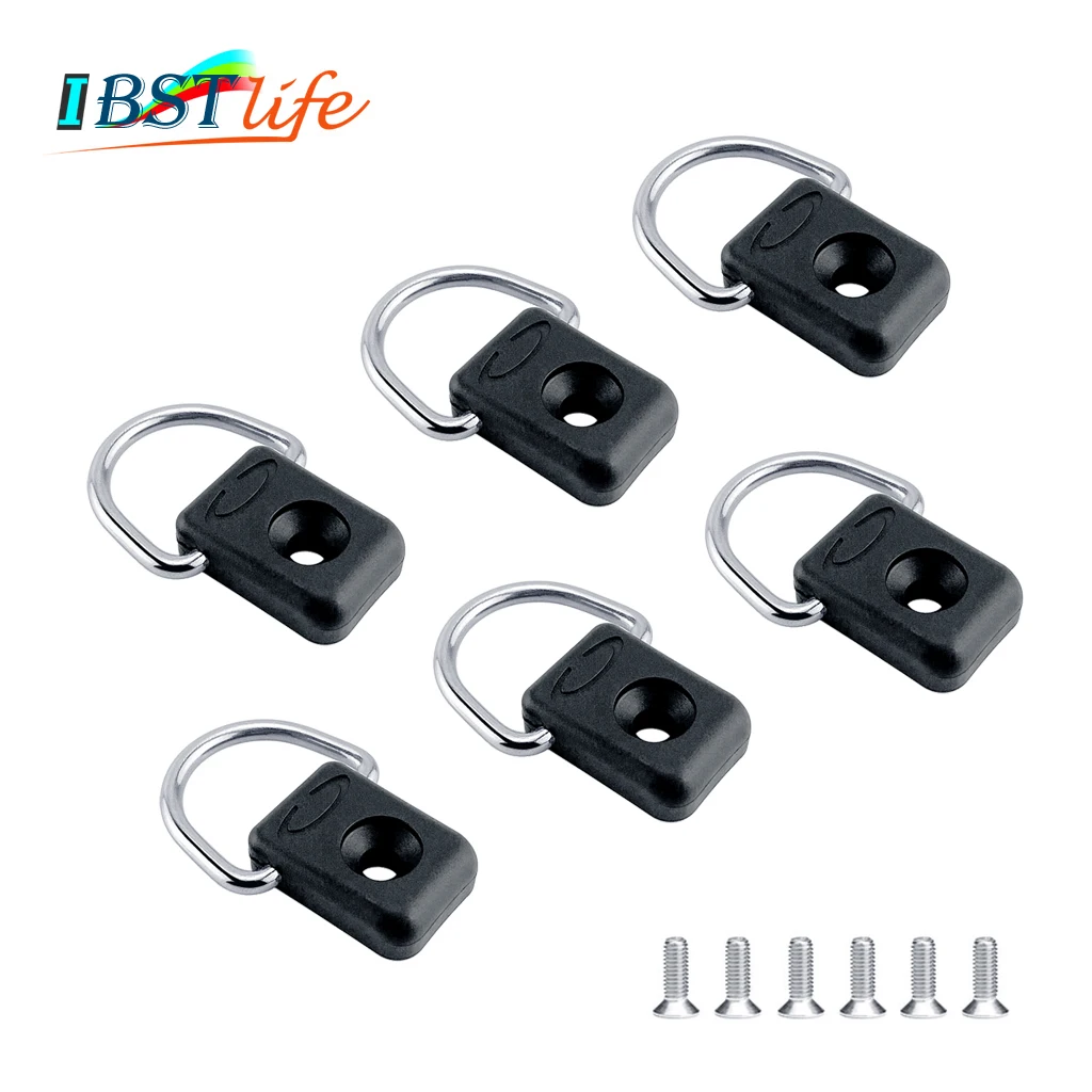 D Rings Fitting Outfitting Fishing Rigging Bungee Kit Accessory Boat Canoe Rowing Deck Loop Mounting Tie Down Kit