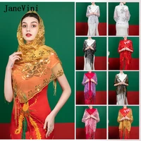 janevini 2020 new fashion 7 colors sparkly sequin bolero women shawls and wraps summer cheap black gold evening party cape cloak