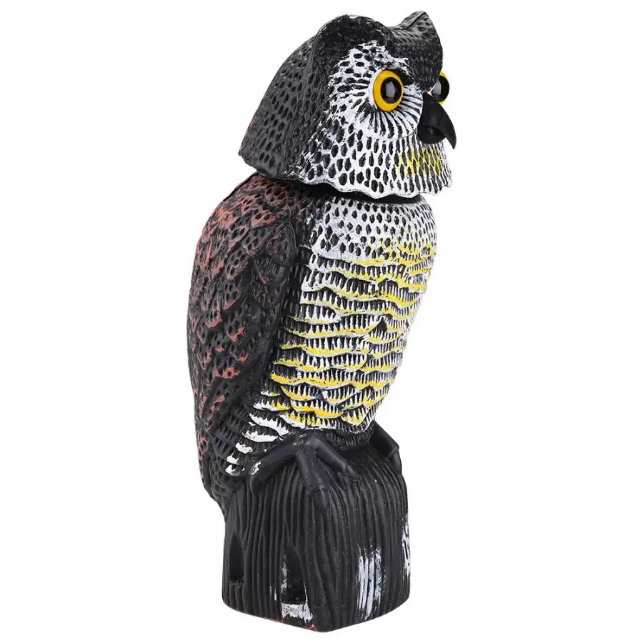 Garden Prowler Owl Rotating Head Decoy Protection Repellent Bird Pest Scarer Scarecrow | Дом и сад