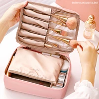 pure color waterproof portable large capacity cosmetic bags storage bag pouch makeup wash bags waterproof toiletries organize
