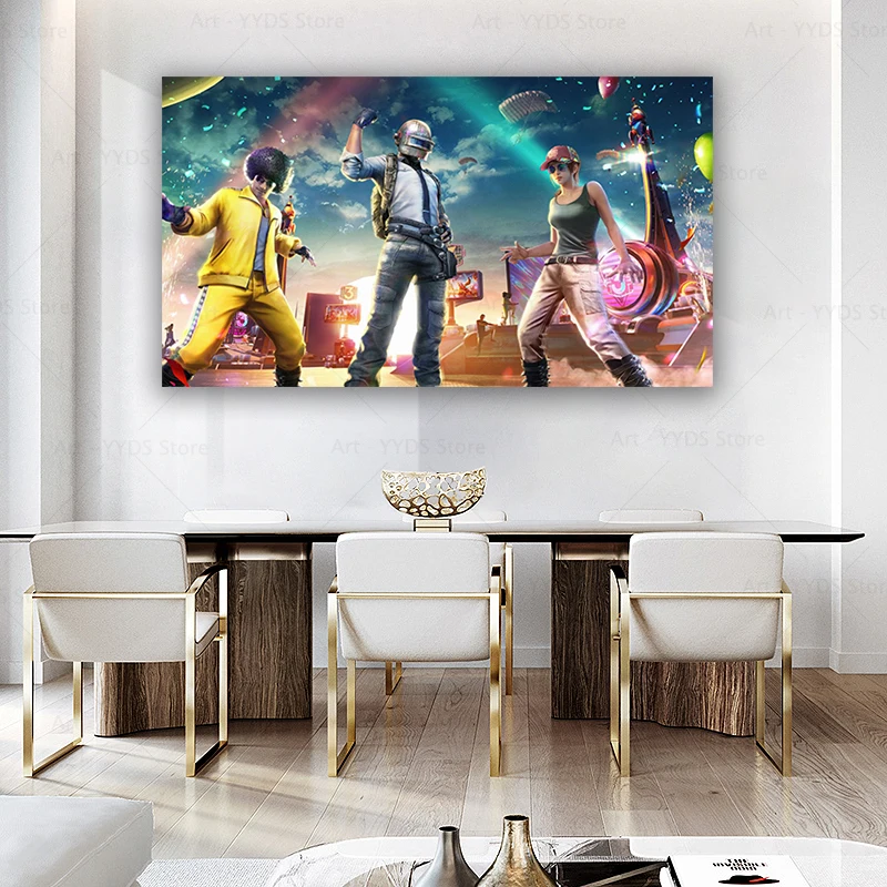 PUBG мобильный ритм танцевальный постер игра холст настенная живопись для