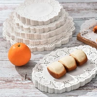 140 pcs lace round oval paper cake placemat craft vintage coasters wedding party table decoration baking oil papers