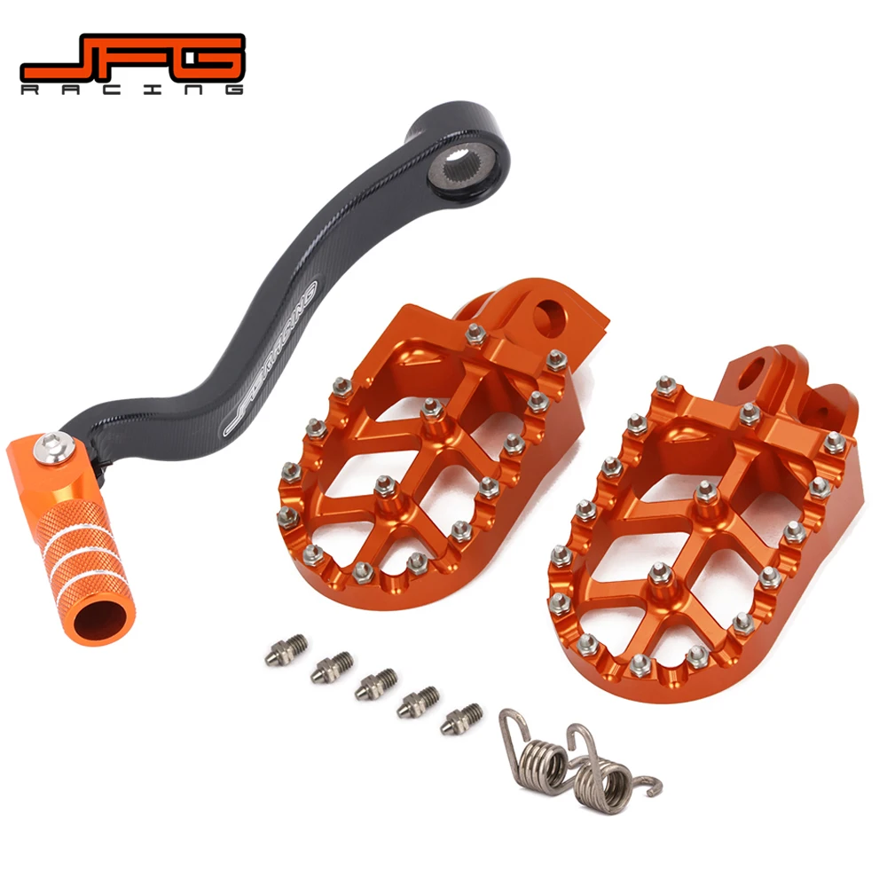 

Motorcycle CNC Gear Shift Foot Lever Foot Pegs Rest Footrests Pedals Footpegs For KTM SX SXF XC XCW XCFW EXC MXC 125 150 250 450